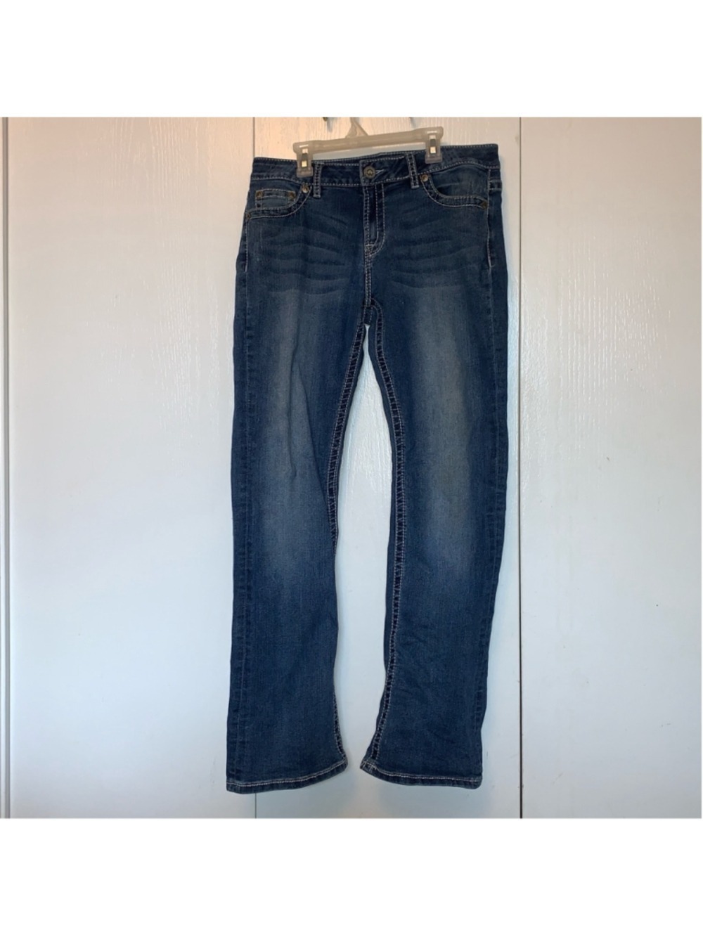 Women's Warehouse One Jeans Size 32 Blue Denim Mid Rise Baby Boot